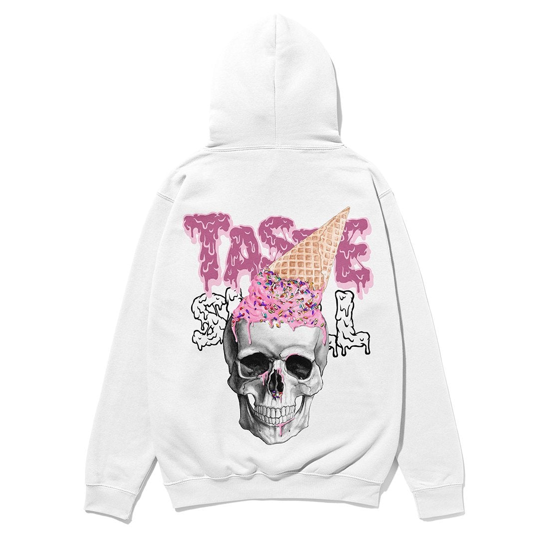 Taste skull 100% cotton Heavyweight hoodie - 22BLACKSOULS